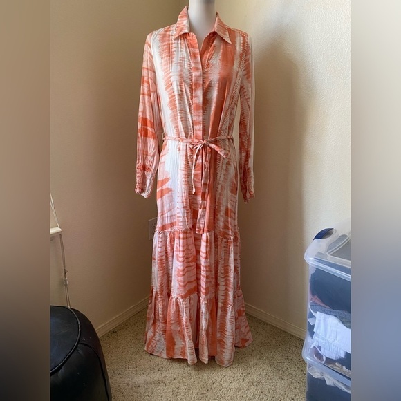 Anthropologie MISA Los Angeles Esmee Tie Dye Maxi Dress Size small Cotton - Picture 2 of 10